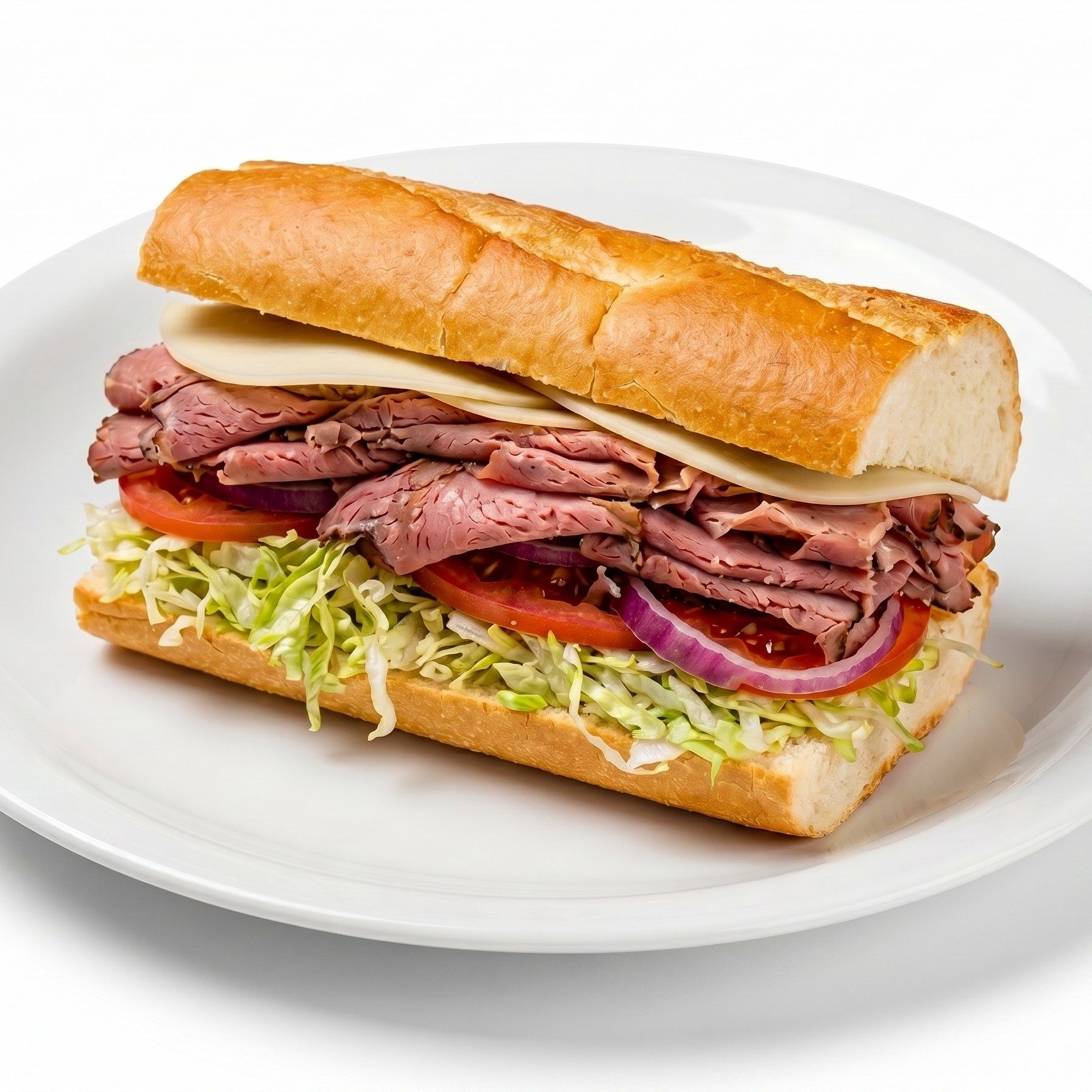 Roast Beef Club Sandwich.